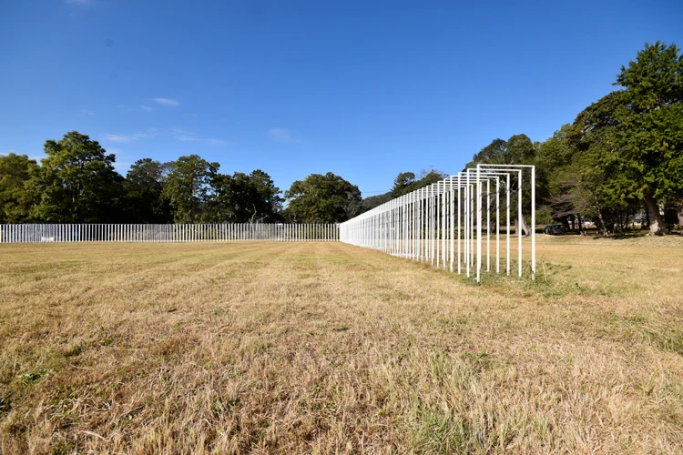恭仁京跡地に並ぶ300のフレーム
